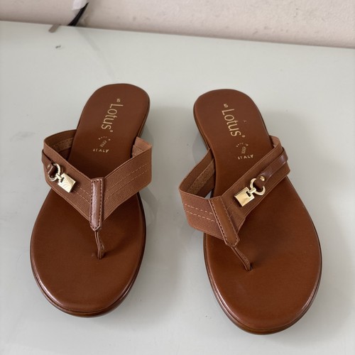 Lotus italy brown toe post - lotus,