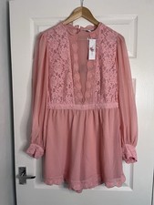 Chic light pink lace playsuit from topshop, brand new with tags