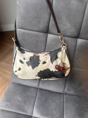 Cow print bag new - cow, brown