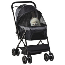 Black Steel Pet Stroller