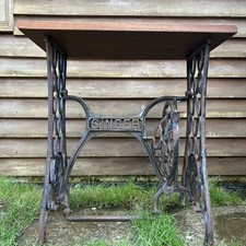 Old Singer Sewing Machine Base All Metal Ideal Table Base for Garden. Vintage