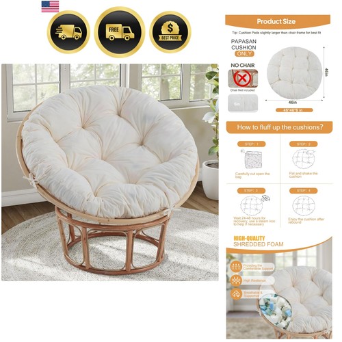 Papasan chair cushion circle - chair, cushion,