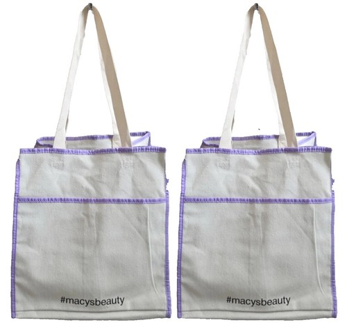 Macys beige canvas tote - 2,