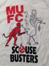 Manchester United Scousebusters vintage 1980s T SHIRT  Small S UNWORN