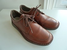 RIEKER BROWN LEATHER CASUAL SHOES EXTRA WIDE SIZE 41 EU SO UK 7 OR 7.5 NICE