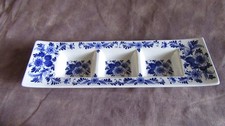 Delft 30cms Tapas/Sushi 3 compartment dish
