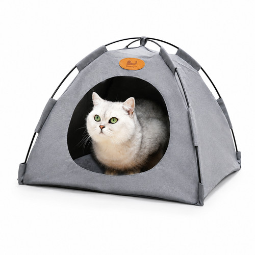 Foldable pet tent with soft - tent,