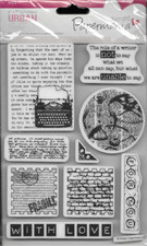 Papermania 5"x7" Type Print Stamp Set for cardmaking, scrapbooking, crafts