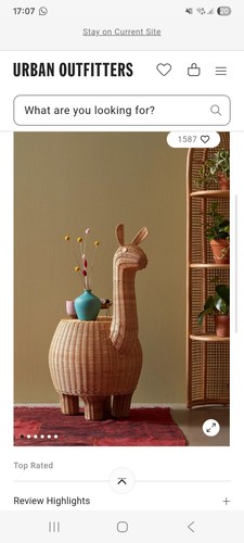 Urban outfitters llama - outfitters, rattan