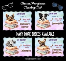 DOG BREED BOOK READING GLASSES