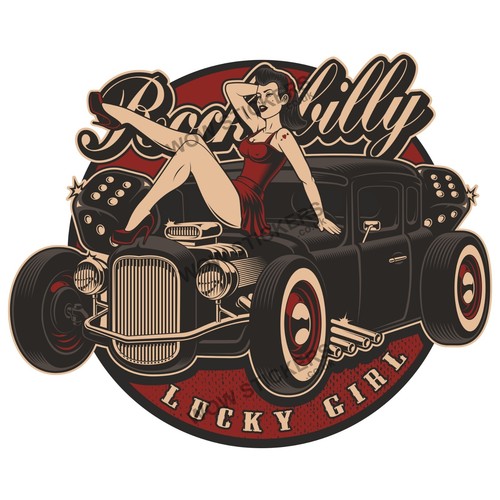 Car sticker rockabilly - sticker,