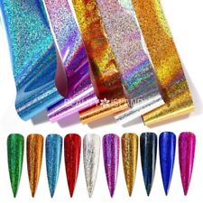 HOLOGRAPHIC SAND Nail Foil Transfer Art Foils Sticker HOLO Decor Manicure UK