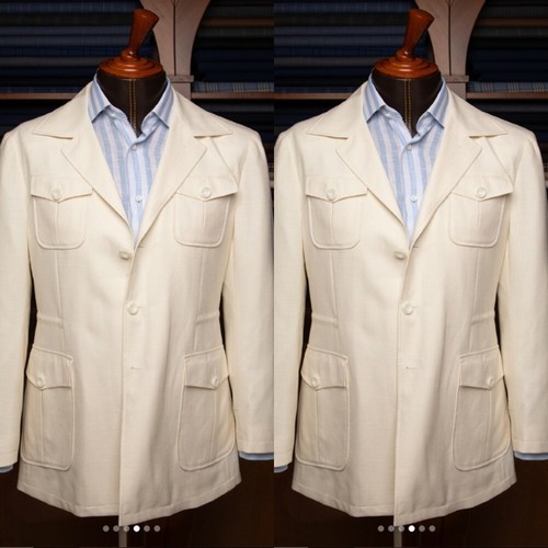 White men safari jacket - jacket, four