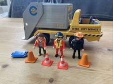 Playmobil Rubbish Garbage Truck 1978 Vintage And Three Characters