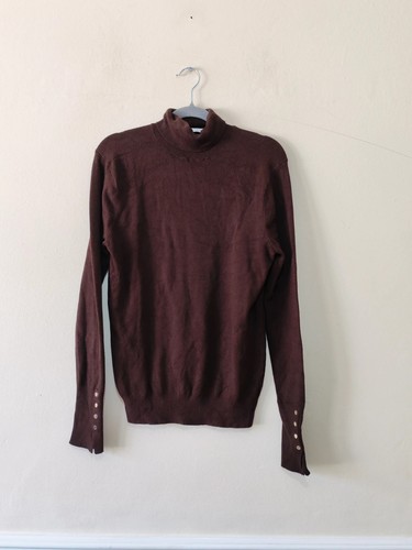 Zara chocolate brown roll neck - brown,