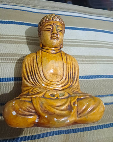 Vintage terracotta meditating - terracotta,
