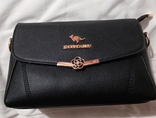 Stylish black faux leather - faux,