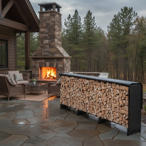 Firewood log rack outdoor - log,