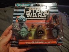 Star Wars Micro Machines Mini Head Playsets, Yoda, Jawa, Leia, Galoob MOC
