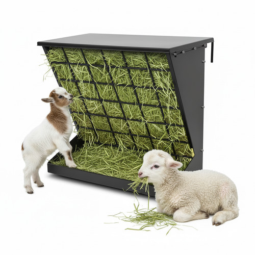 Galvanized grain hay feeder - grain,