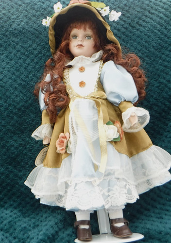 Pretty porcelain doll - porcelain,