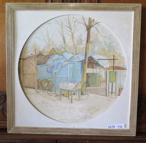 Painting oil vintage signed - oil,