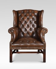 Leather upholstered wingback - leather,