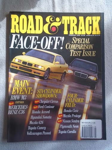 Road track feb 1995 - bmw, m3