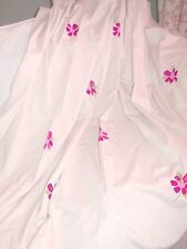 VINTAGE 'NEXT' FULLY LINED BEIGE WITH RED POPPY EMBROIDERED CURTAINS 88"W X 54"