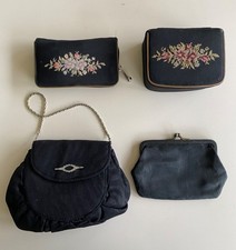 Purses Petit Point on Black