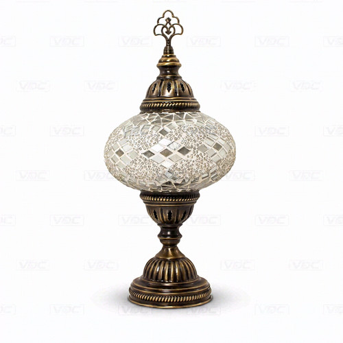White turkish mosaic table - white,