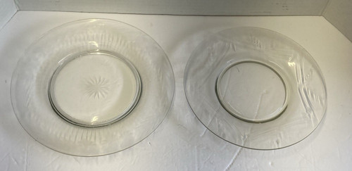Decorative clear glass salad - glass,