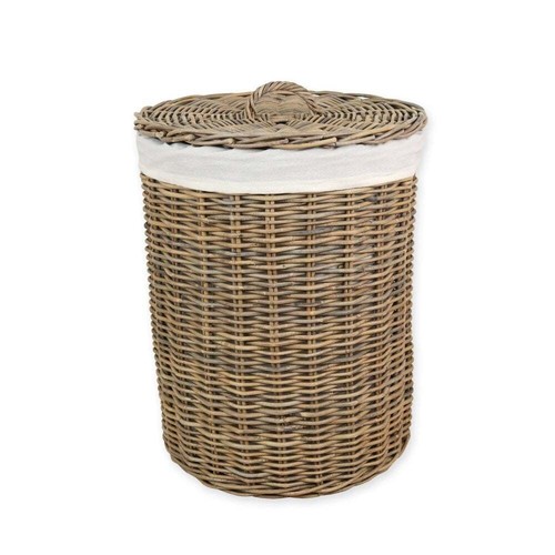 Grey buff round rattan - grey,
