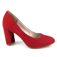 Next Court Heels Red Suede