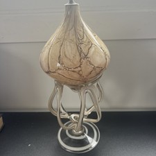 Art Glass Oil Lamp | Hand Blown | Jellyfish Style | Decorative Light By Cello