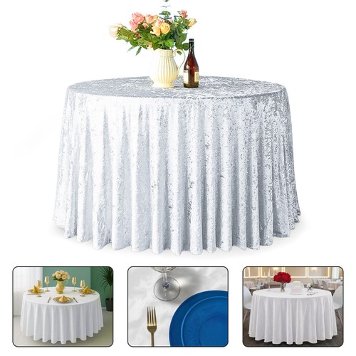 Large round velvet table - round,