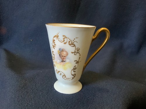 Antique portrait tea cup with - antique,