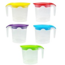1 Liter Plastic Water Fruit Juices Jug Milk with Lid and Easy in Pouring