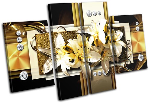 Modern gold floral - modern,