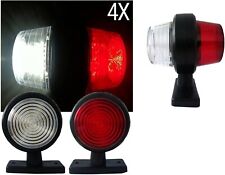 24v Led lollipop Red White Side Marker Lights x4 Mirror For Scania Man Daf Truck