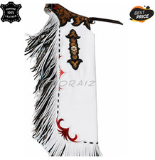 Custom White Red Leather Rodeo