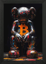 KAWS Bitcoin Figure Framed