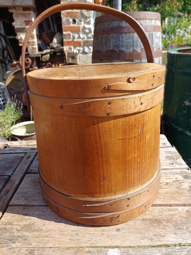 Large antique wooden grain - large,
