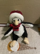 Vintage Tesco Chilly And Friends Penguin Christmas Soft Toy