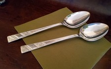 2 x Vintage Viners Silver Rose Serving Spoons silver plated ,20 cm