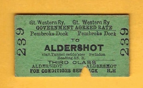 Gwr railway ticket 3rd - gwr,