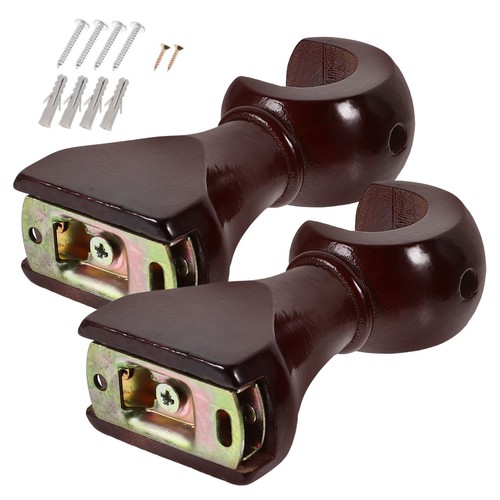 2pcs wood curtain - wood, rod