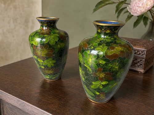 Pair japanese cloisonne - of,