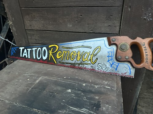 Hand painted vintage saw - hand,