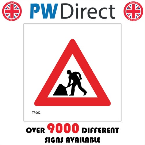 Sign men work - sign, road